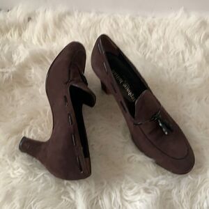 Stephane Kelian Brown Suede Tassel Heels